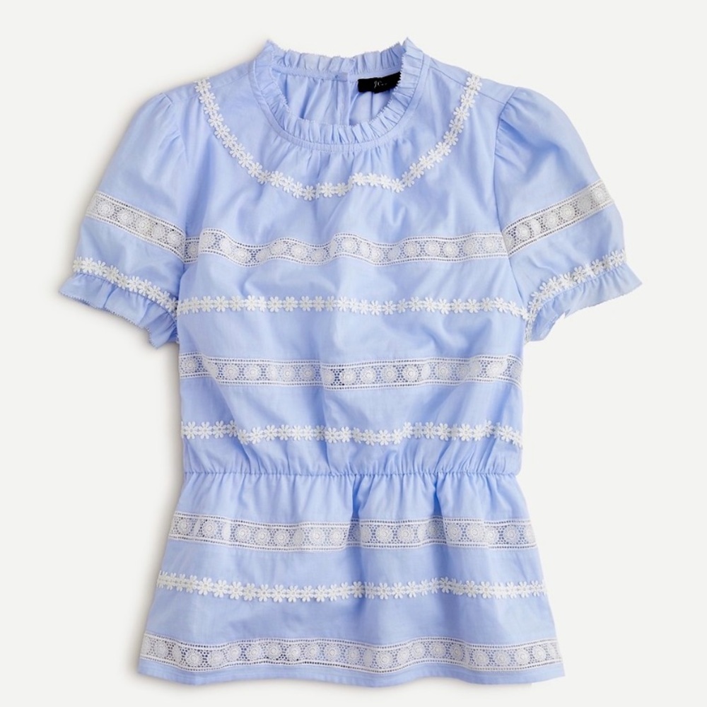 J Crew Daisy Chain Peplum Top